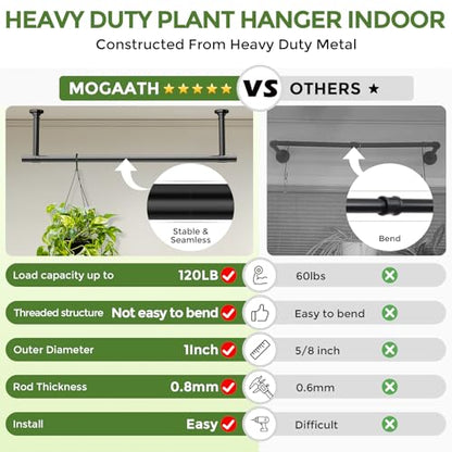 Window Plant Hanger Indoor, 32 Inch Heavy Duty Plant Hanging Rod - size: 32 Inch