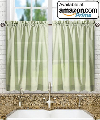 Ellis Curtain Stacey 54-by-13 Inch Ruffled Filler Valance (Sage) - color: Sage