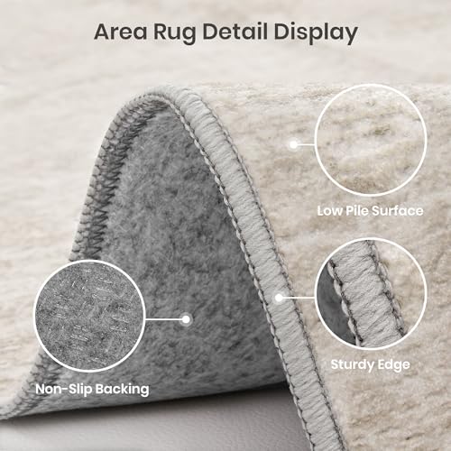 Valenrug 6x9 Area Rugs Non Slip, Large Washable Rugs for Living Room, Beige - color: 01-beige, size: 6' x 9' (Rectangular)