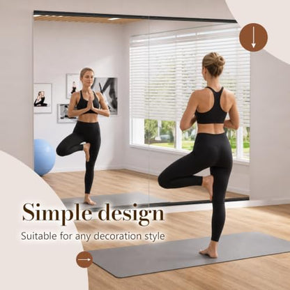 brisafe Home Gym Mirror, 60"x36" 2-Pack Tempered Glass Wall Mirror - size: 60"L X 36"W, 2 PCS