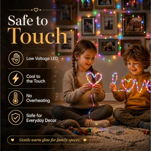 16FT 50LED Fairy Lights Battery Operated (Included), 2 Packs - color: Multicolor, size: 2 Pack - Batteries Included