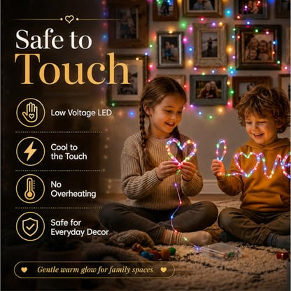16FT 50LED Fairy Lights Battery Operated (Included), 2 Packs - color: Multicolor, size: 2 Pack - Batteries Included