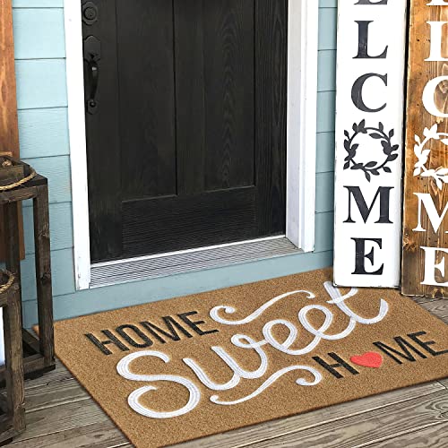 AAZZKANG Brown Doormat Large 36"x24" Home Sweet Home Welcome Mat - color: Brown, size: 24" x 36" (Rectangular)
