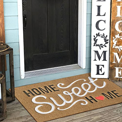 AAZZKANG Brown Doormat Large 36"x24" Home Sweet Home Welcome Mat - color: Brown, size: 24" x 36" (Rectangular)