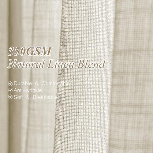 AUSSPVOCT Pinch Pleated Sheer Curtains 90 Inches Long for Living Room - color: Natural, size: 60"W x 90"L (Pack of 1)
