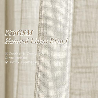 AUSSPVOCT Pinch Pleated Sheer Curtains 90 Inches Long for Living Room - color: Natural, size: 60"W x 90"L (Pack of 1)