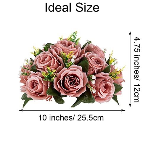 Flower Centerpieces for Wedding Tables: Dusty Rose, 2 Packs - color: Dusty Rose