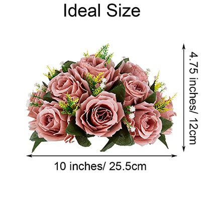Flower Centerpieces for Wedding Tables: Dusty Rose, 2 Packs - color: Dusty Rose
