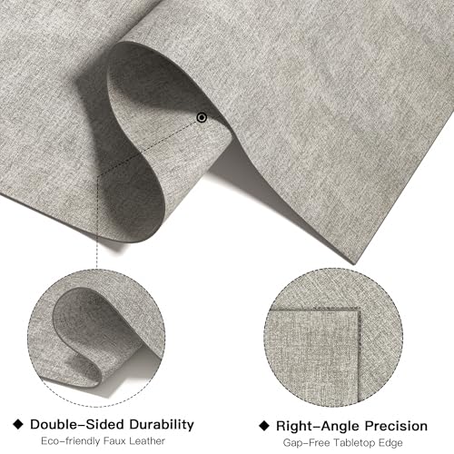 DOLOPL Placemats Set of 6, Reversible Faux Leather Place Mats, Grey - color: Gray, size: Set of 6
