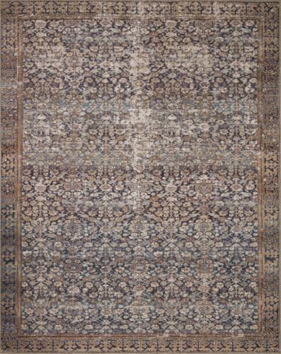 Loloi Amber Lewis Georgie Denim/Spice 2'-0" x 5'-0" Accent Rug - color: Denim / Spice, size: 2' x 5' (Rectangular)