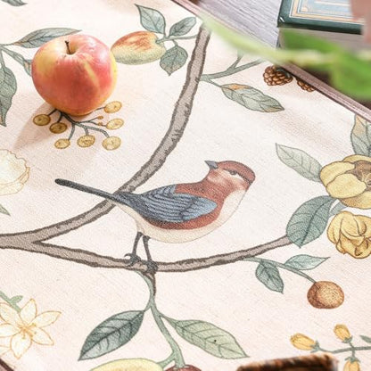 bilin gaier Designer Linen Extra Long Table Runner,118"x12"-Dewey A - color: Dewey a, size: 12"*118"