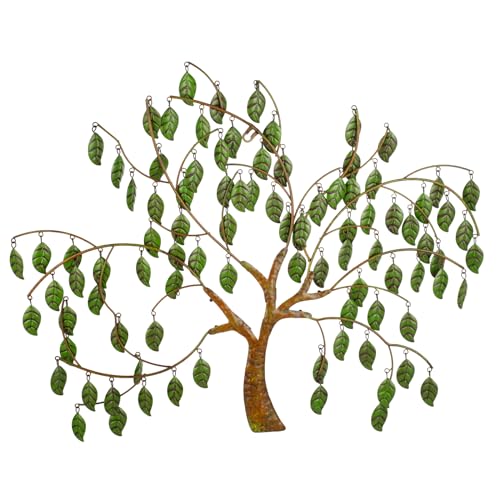 VEWOSTAR Leaf Metal Wall Art 22”W*27”H Tree of Life Wall Art for Room - color: Leaf