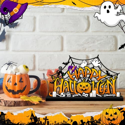 Halloween Ghost Table Decorations Centerpiece, Metal Table Sign - style: Pumpkin Ghost