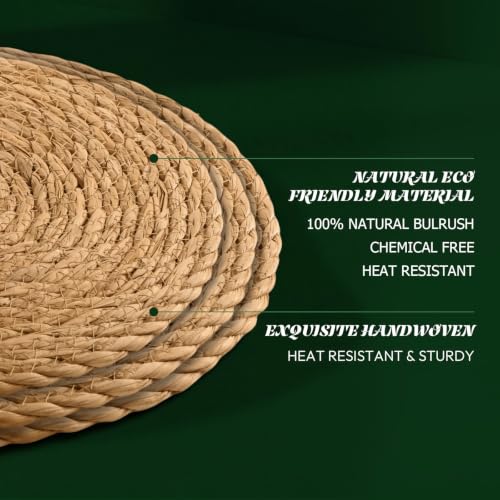 13" Round Woven Placemats Set of 12, Plate Chargers for Dining Table - size: 13 Inch Set of 12