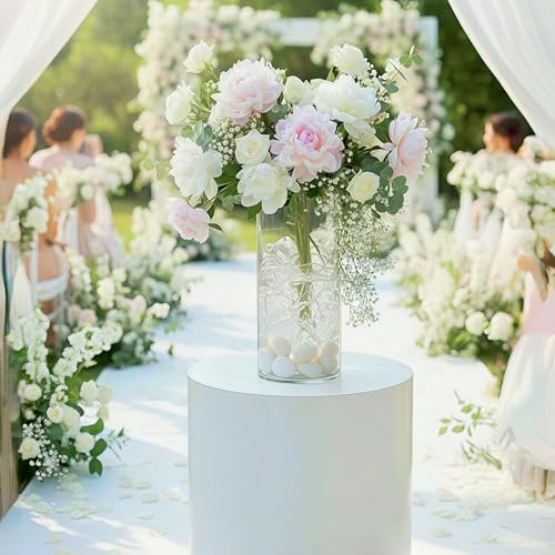 Liotww Extra Large Clear Plastic Flower Vase, Acrylic Cylinder Floor Vases - color: Xxl 3 Clear-f