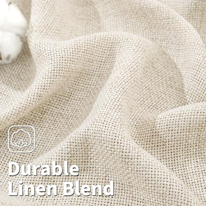 BGment Natural Faux Linen Curtains 63 Inch Length 2 Panels for Bedroom - color: B - Linen Linen, size: 52"W x 63"L (Pack of 2)