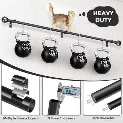 Black Curtain Rod 36-60 Inch, 1 Inch Curtain Rods for Windows - color: Black, size: 36"-60" (1 Pack)