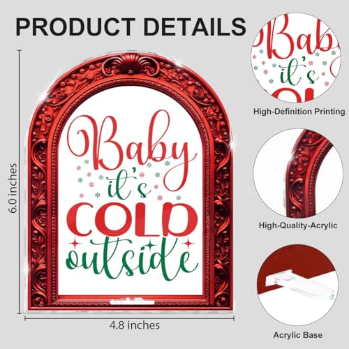 Vintage Framed Christmas Sign Table Decorations - color: BABY