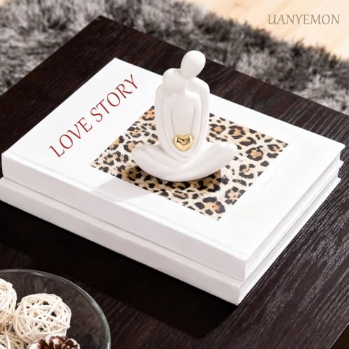 5'' Couple Statue TV Stand Decor - Romantic Love Gifts on Valentines Anniversary Wedding , Couples Sculpture with Heart, Love Figurine for Bed, Living Room Home Decor, Knick Knacks for Shelves - size: 5in