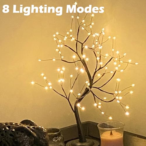 FUCHSUN 108 LED Tabletop Tree Lights, Lighted Artificial Twinkle Tree Lamp - color: Warm White