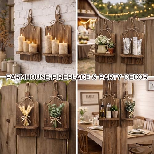 2 Pack Thanksgiving Rustic Floating Shelves Farmhouse Hanging Shelves