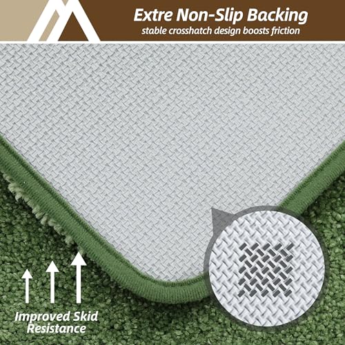 COSYHOMEER Extra Thick Bath Rugs for Bathroom Non Slip Bath Mat 24x48 Green - color: Green, size: 2' X 4' (Rectangular)