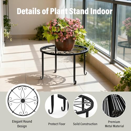 7-Pack Heavy-Duty Metal Plant Stands, Anti-Rust for Indoor/Outdoor