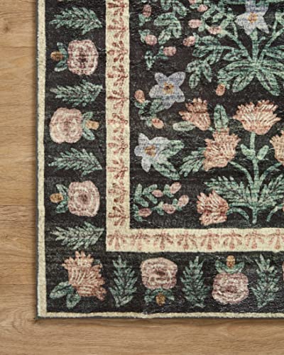 Loloi Rifle Paper Co Eden Mughal Garden Black 2'-3" x 3'-9" Accent Rug - color: Mughal Garden Black, size: 2'3" x 3'9" (Rectangular)