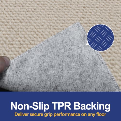 Faux Jute Runner Rug 2'x8', Washable & Non-Slip, Off White - color: White, size: 2' x 8' (Rectangular)