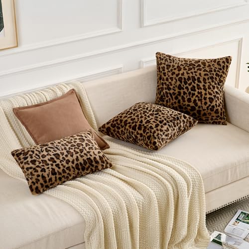 GALMAXS7 Cheetah Pillow Covers Leopard Throw Pillow Covers Set of 2, 20x20 - color: Cheetah, size: 20" x 20" (Pack of 2)