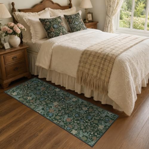 Deerly Hallway Runner Rug 2x6, Washable Kitchen Rug Non Slip, Forest Green - color: Green, size: 2'x6'