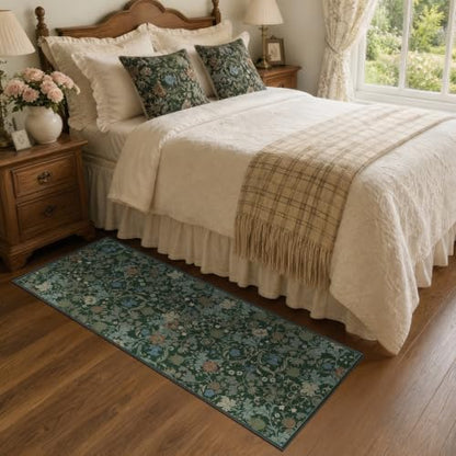 Deerly Hallway Runner Rug 2x6, Washable Kitchen Rug Non Slip, Forest Green - color: Green, size: 2'x6'