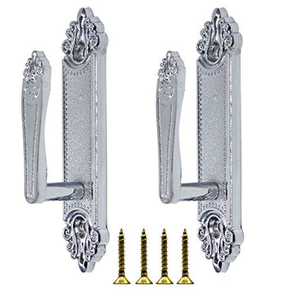 Ailejia 1 Pair Zinc Alloy Curtain Holdbacks Tassel Curtain Tieback Hooks Multi Use Wall Hook (Silver White) - color: Silver White