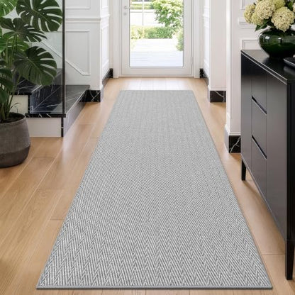 LUMI Ultra Thin Runner Rug for Hallway 2'4"x10', Entryway Rug, Light Gray - color: Gray - Light, size: 2'4" x 10' (28"x120")