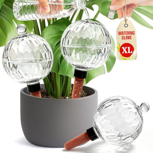 Plant Watering Globes, 26oz Extra Large Top Fill Self Watering Globes, Water Globes, Plant Water Bulbs, Watering Bulbs for Indoor Outdoor Planters, Water Plants While Away 3-Pack - size: 3-Pack