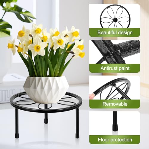ESRICH 2 Pack Metal Plant Stand Outdoor, Plant Stands for Indoor
