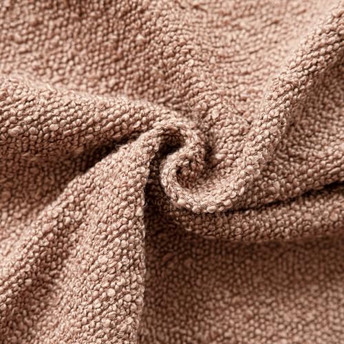 Foindtower Textured Boucle Throw Pillow Covers 16x16 Dusty Orange Hazel - color: Hazel, size: 16" x 16" (Pack of 2)