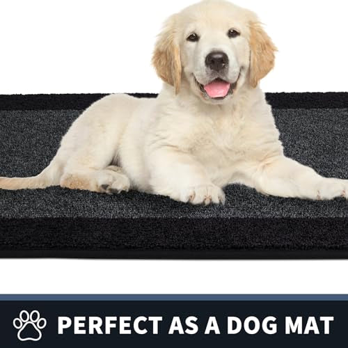 PURRUGS Hallway Runner Rug, 24" x 70", Bluish Grey & Charcoal - color: Bluish Grey & Charcoal, size: 24" X 70"