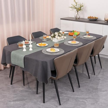 Myir JUN 14" Round Placemats Set of 4, Reversible Dual-Color Place Mats - color: Light Gray Sage Green