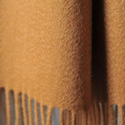 CUDDLE DREAMS Premium Cashmere Throw Blanket with Fringe (Camel) - color: Camel