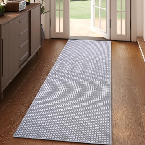 YDKGL Hallway Runner Rug Woven Washable Long Kitchen Runner Gray 2x5 ft - color: A- Light Grey, size: 2' x 5'