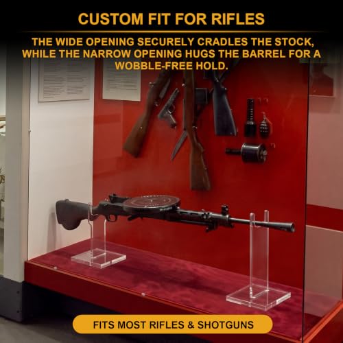 Acrylic Fake Gun Display Stands - size: 6 Inch 8 Inch, style: Wide Top U Top