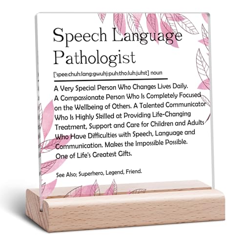Appreciation Gifts for Speech Therapist Office Desk Sign Speech Language Pathologist Decorative SLP Gift Birthday Graduation Retirement Gift for Speeches Language Pathologist Therapist SLP Student - color: Speech Therapist