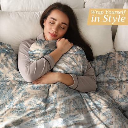 Maison d' Hermine Throw Blanket for Couch Lightweight Soft (60''X80'') - color: 001 - the Miller - Blue, size: 60"x80"