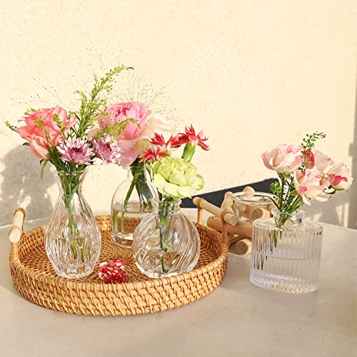 Bud Vases in Bulk 24, Small Glass Vase for Table Centerpieces - color: Clear, size: 2 Packs