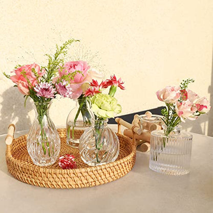 Bud Vases in Bulk 24, Small Glass Vase for Table Centerpieces - color: Clear, size: 2 Packs
