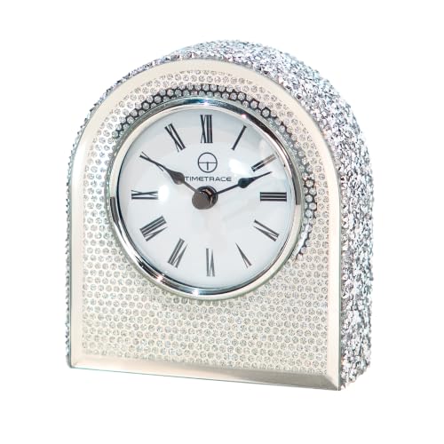 Arched Mirrored Glass Table Clock - color: Sparkle