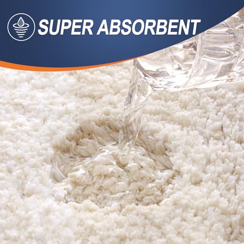 OLANLY Small Bathroom Rugs 24x16, Extra Soft Absorbent Microfiber Bath Rugs - color: Light Beige, size: 24" X 16"