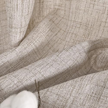 YoungsTex 95 Inches Long Linen Curtains for Living Room with Grommet - color: Natural, size: 52"W x 95"L (Pack of 2)