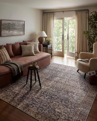 Loloi Amber Lewis Georgie Denim/Spice 3'-0" x 10'-0" Runner Rug - color: Denim / Spice, size: 3' x 10' (Rectangular)